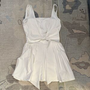 White Athletic Dress with Bow